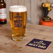 Well Crafted Pint Glass &amp; Coaster Set - Dad | WC109 image