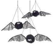 Hanging Black Bat Decoration Set of 3 | YOD004D