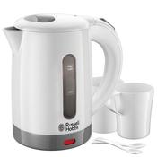 Russell Hobbs Travel 0.85L Kettle with Cups &amp; Spoons-White│23840