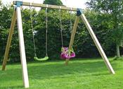 Stand Alone Swing Set, Flat pack, square poles image