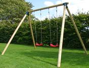 Stand Alone Swing Set, Flat pack, round poles image