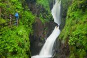 Ess-na-Larach waterfall, Glenariff Forest Park, Co Antrim, Northern Ireland.
