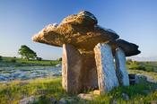 Morning light on Poulnabrone Dolmen, The Burren, Co Clare, Ireland. image