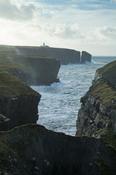 Sea cliffs beneath Loop Head Lighthouse, County Clare, Ireland. image
