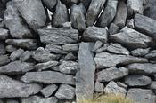 Detail of traditional stone wall, The Burren, County Clare, Ireland.