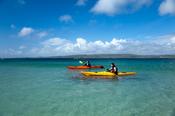 Sea kayakers in Mannin Bay, Connemara, Co Galway, Ireland. image