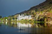 Reflection of Kylemore Abbey, Connemara, Co Galway, Ireland. image