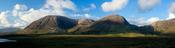 Evening panorama of the Maumturk Mountains, Connemara, Co Galway, Ireland. image