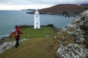 Walking near Ardnakinna lighthouse, Bere Island, Couty Cork, Ireland.