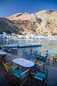 Loutro village and seafront, Crete, Greece.