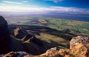View over Lough Foyle from the cliffs of Binevenagh, Co Derry, Northern Ireland.