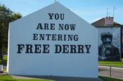 Free Derry Corner in the Bogside, Derry city, County Derry, Northern Ireland.