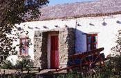 Traditional cottage at Rinboy Point, Fanad Head, Co Donegal, Ireland.