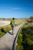 Walking along the Sand Dune Trail, Ards Forest Park, County Donegal, Ireland.