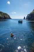 Snorkeling in Malin Beg Harbour, County Donegal, Ireland.