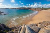 Sandy cove in Traderg Bay, Cruit Island, The Rosses, County Donegal, Ireland. image