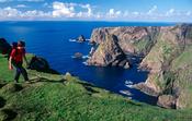 Walking on Arranmore Island, County Donegal, Ireland.