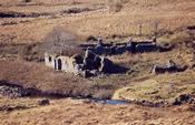 Deserted farm in the Eglish Valley, Co Donegal, Ireland. image