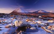 Errigal and the Derryveagh Mountains in winter, Co Donegal, Ireland.