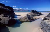 Rock pool at Tramore Strand, Rosbeg, Co Donegal, Ireland.