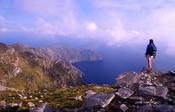 Walker admiring the cliffs of Slieve League, Co Donegal, Ireland.