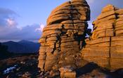 Summit tor on Slieve Binnian, Mourne Mountains, Co Down, Northern Ireland.