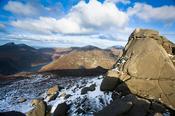 Slieve Binnian North Tor in winter, Mourne Mountains, Co Down, Northern Ireland. image
