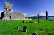 Monastic site on Devenish Island, Lower Lough Erne, Co Fermanagh, Northern Ireland.