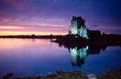 Dusk reflection of Dunguaire Castle, Kinvara, Co Galway, Ireland. image