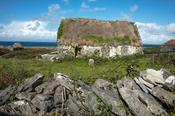 Old ruined thatch cottage on Inishmore, Aran Islands, County Galway, Ireland. image