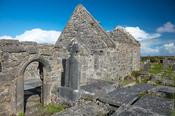 Early Christian church and cemetery, The Seven Churches, Inishmore, Aran Islands, County Galway, Ireland.