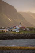 The coastal village of Grundarfjordur, Snaefellsnes Peninsula, Vesturland, Iceland.