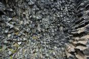 Honeycomb pattern of basalt rock at Hljodaklettar, Jokulsargljufur, Nordhurland Eystra, Iceland.