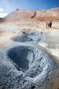 Volcanic bubbling mud pools at Hverir, Myvatn, Nordhurland Eystra, Iceland.