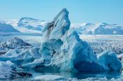 Ice formations in Jokulsarlon glacier lagoon, beneath Breidamerkurjokull glacier. Sudhurland, south east Iceland.