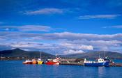 Fishing boats at Knightstown pier, Valentia Island, Co Kerry, Ireland.