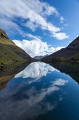Lough Cummeenoughter, Ireland's highest lake, Carrauntoohil, MacGillycuddy's Reeks, County Kerry, Ireland.