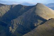 The eastern Reeks from Carrauntoohil, MacGillycuddy's Reeks, County Kerry, Ireland.