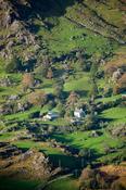 Farmhouse in the rugged Glanmore Valley, Beara Peninsula, County Kerry, Ireland.