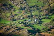 Farmhouse in the rugged Glanmore Valley, Beara Peninsula, County Kerry, Ireland.
