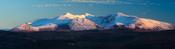 Winter panorama of the MacGillycuddy's Reeks, County Kerry, Ireland. image