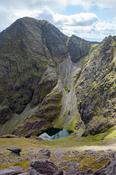 Lough Cummeenoughter beneath Carrauntoohil, MacGillycuddy's Reeks, County Kerry, Ireland.