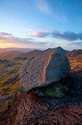Autumn sunset on Slieve Foye, Carlingford, County Louth, Ireland.
