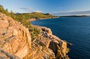 Evening coastline, Acadia National Park, Maine, New England, USA.