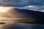 Evening light over Croaghaun, Achill Island, Co Mayo, Ireland. image