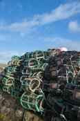 Lobster pots, Porturlin, County Mayo, Ireland.