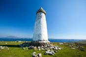 Summit marker on top of Knocknaskea, Inishkea South Island, County Mayo, Ireland.