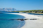 Pristine white sand beach on Inishkea South Island, County Mayo, Ireland.