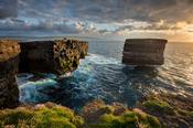 Evening at Dun Briste, Downpatrick Head, County Mayo, Ireland. image
