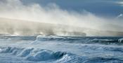 Storm waves beneath the Ceide Fields, County Mayo, Ireland. image